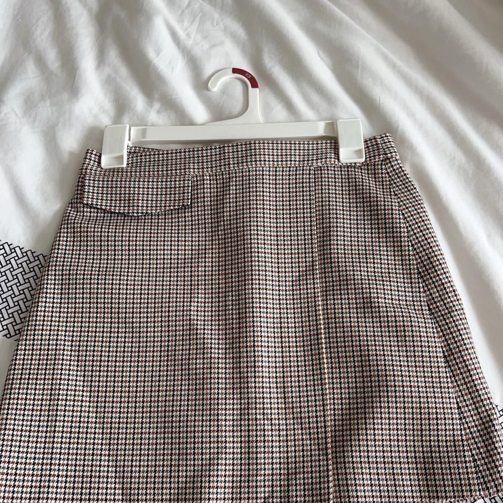 Theory Black and White A-Line Skirt